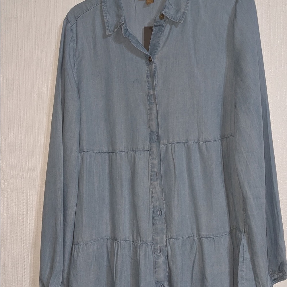 Style & Co Light Blue Button-Up Shirt